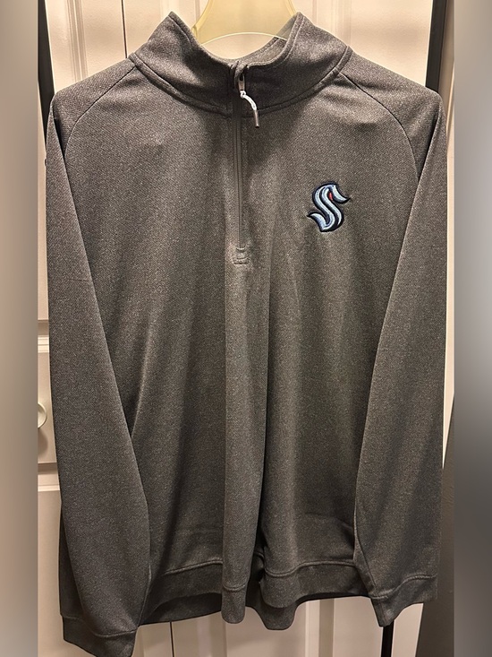 NHL Other - Men's Gray Quarter-Zip Performance Sweater